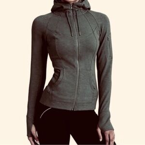 Athleta Women’s Strength Full Zip Hoodie Grey Gray L Large